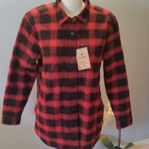 Wind River buffalo plaid red/black sherpa lined jacket NWT